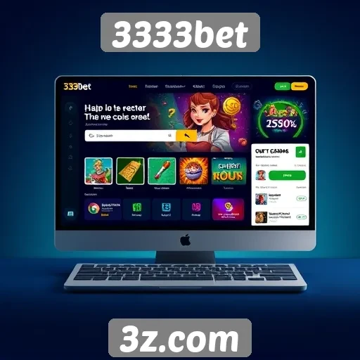 Interface e usabilidade do site 3333bet